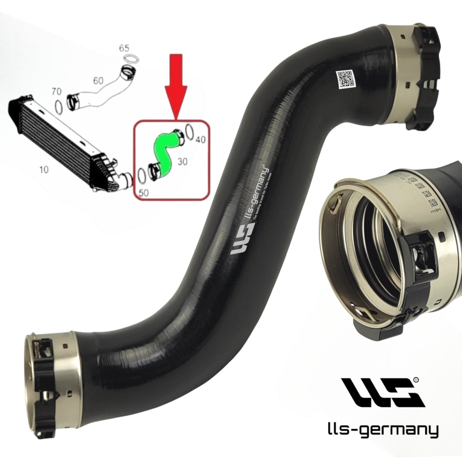 Turbo Hose for Mercedes X204 GLK 200 CDI 220 CDI 250 CDI 2045282782
