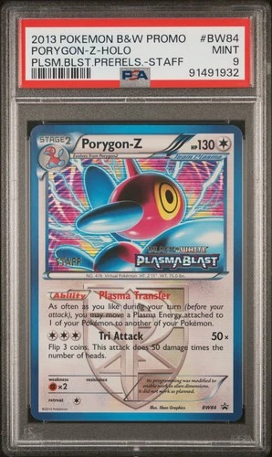 2013 POKEMON BLACK & WHITE PROMO #BW84 PORYGON-Z-HOLO PSA 9