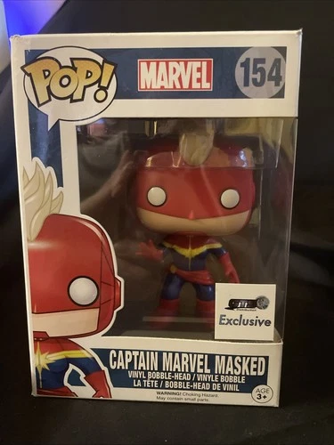 Funko Pop! Marvel: Captain Marvel [Masked] #154 - GTS Exclusive w/ Protector