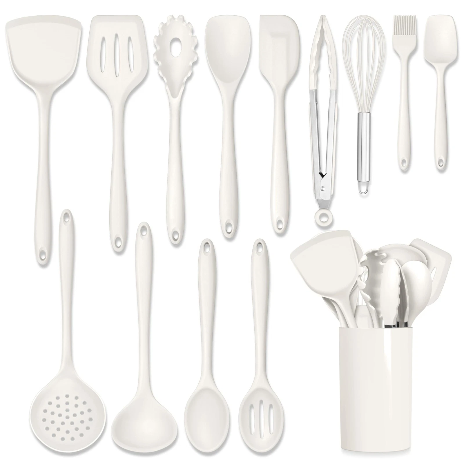 Kitchen Utensils, 14 PCS Silicone Cooking Utensils Set, Heat Resistant Kitche...