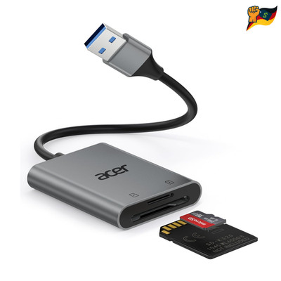 Acer USB 3 0 Kartenleser SD Micro SD Card Reader Aluminium Typ