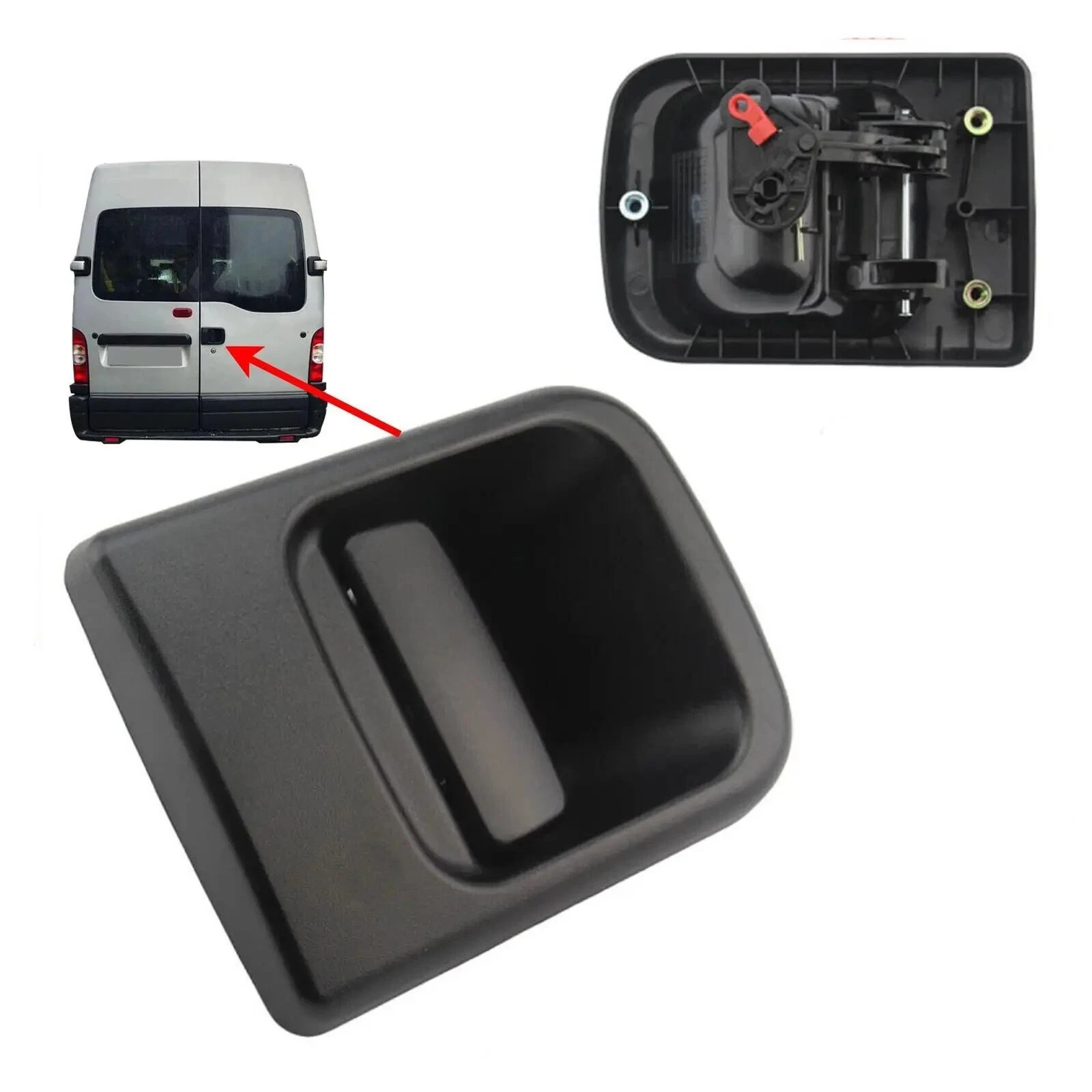 Poignée de porte arrière Renault Master Movano Interstar 7700352433 noire