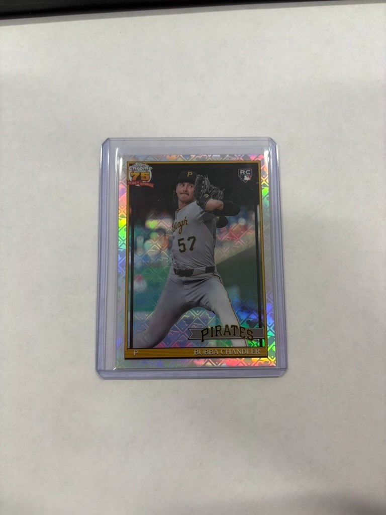 2026 Topps Chrome LOGOFRACTOR Bubba Chandler Pirates 75TH ANNV RC #91CB-18