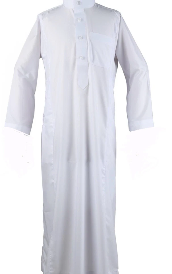 Uniforme de Madrasa Al Haramain Alta Calidad Niños Blanco Thobe Ropa Islámica Niños Jubba Foto 2 de 2