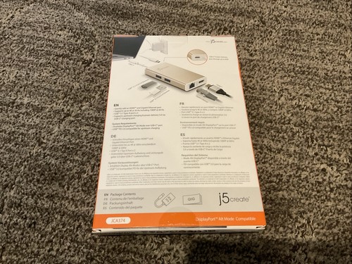 j5create JCA374, Docking station, USB Type C Multi Adapter, HDMI, USB 3.1 NIB - Picture 2 of 4