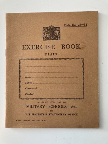 WW2 British army Science Exercise book code 28-34 1 x Plain Excerise book 28-33 - Picture 5 of 6