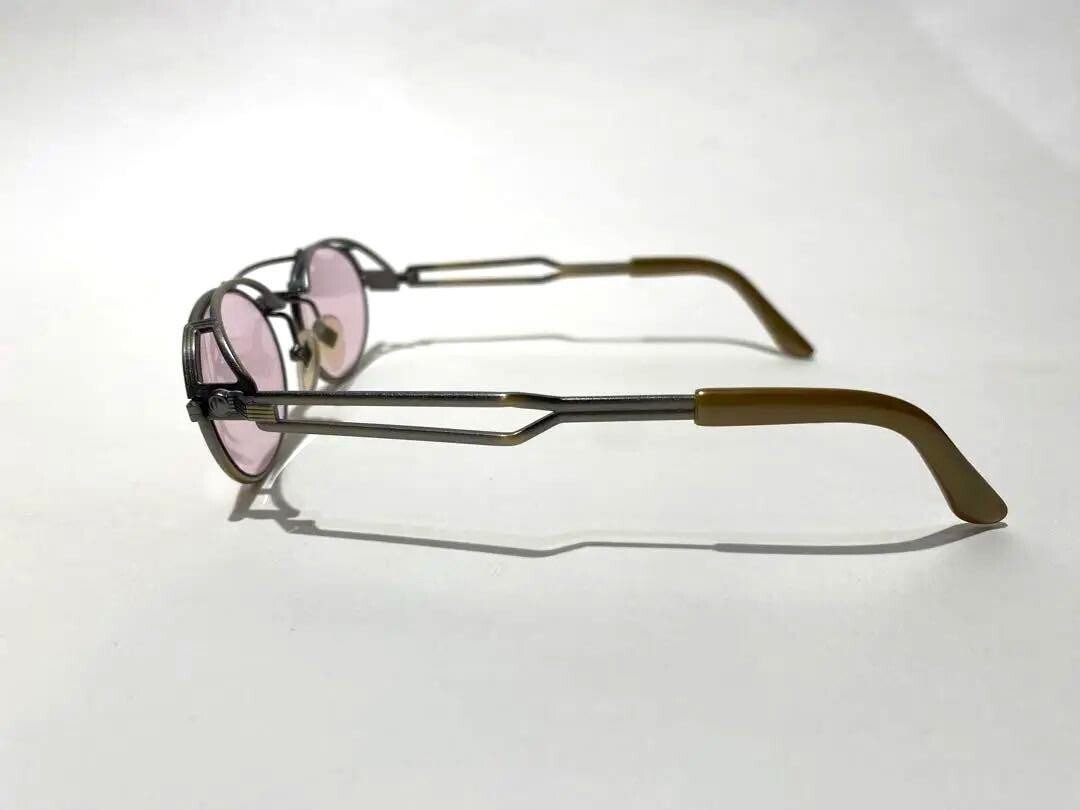 Vintage Jean Paul GAULTIER Sunglasses 56-7107 Pink Lens Gold