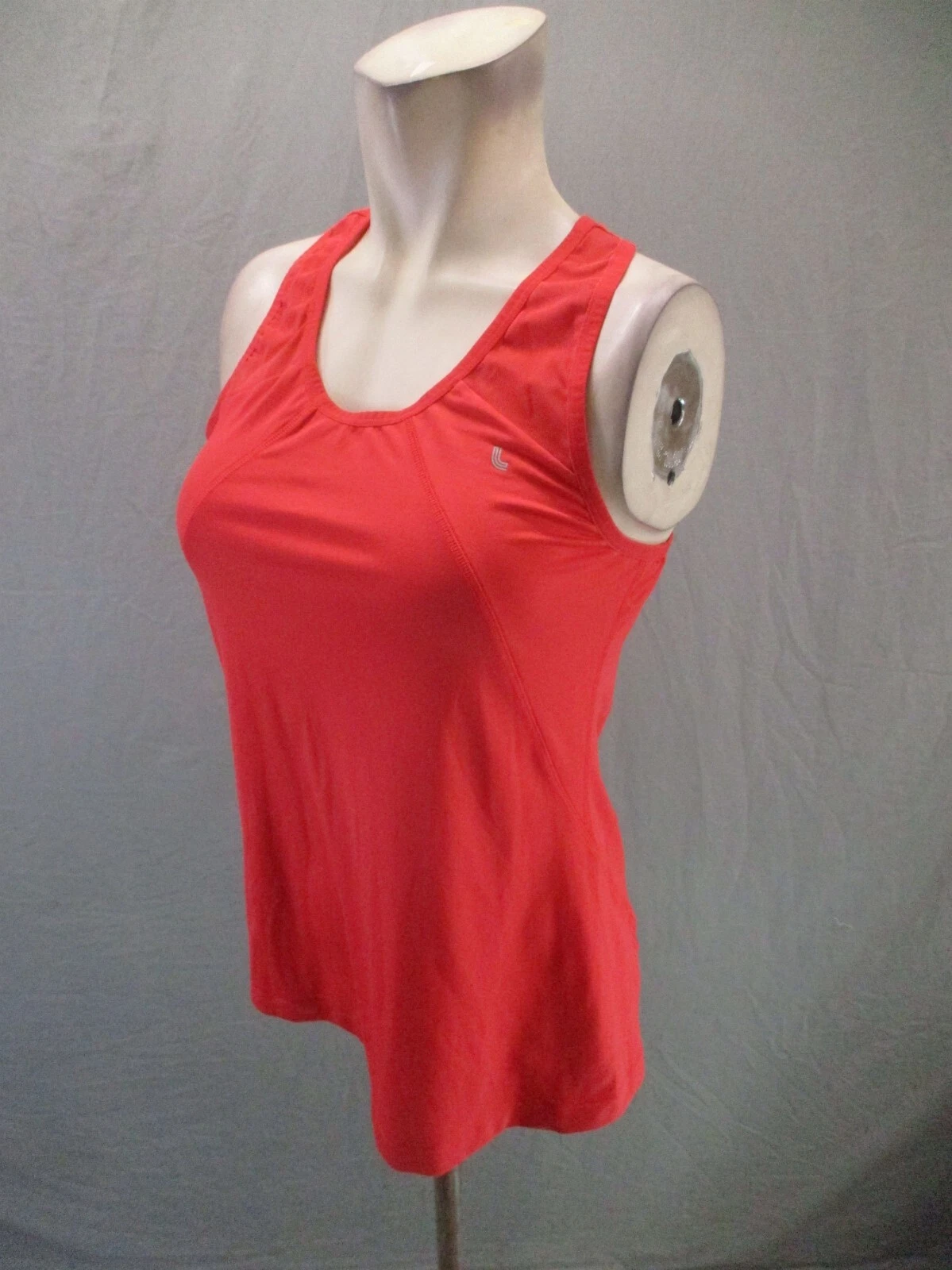 lole round neck fitted athletic racer back slim tank-top