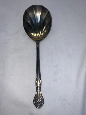 National Silver Co. Serving Spoon Antique US Silver-Plated