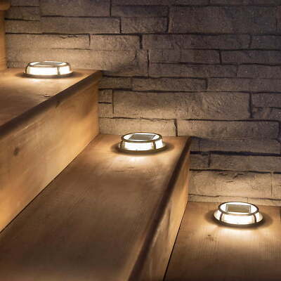 Sterno Home Solar Multi-Surface Deck Drive Path Accent LED Light, 4-pack