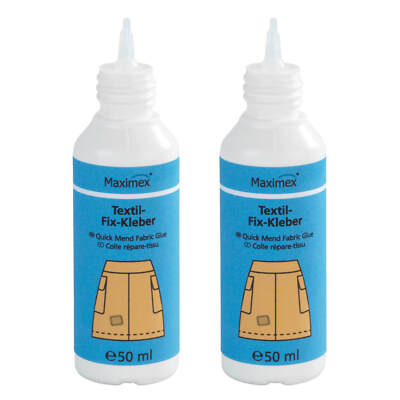 MAXIMEX Textil FIX Kleber 50 ml Kleidung statt Nähen Made in Germany ohne Nadel
