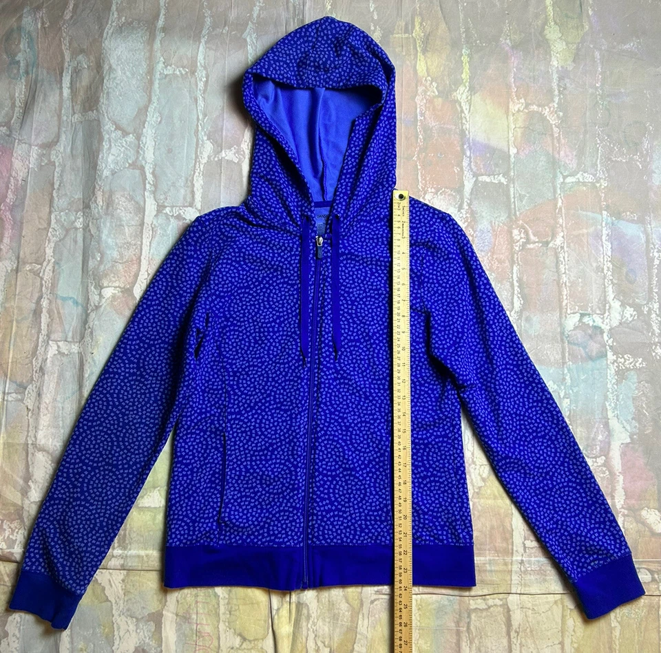 Chaqueta Danskin Now para mujer talla M (8-10) azul con capucha L/S cremallera completa bolsillos interiores Foto 4 de 4