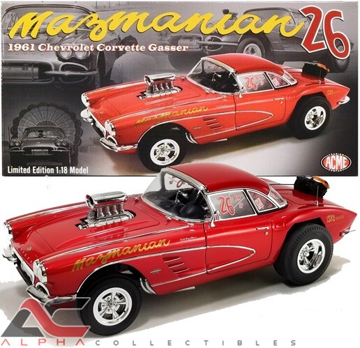 ACME A1800927 1:18 1961 CHEVROLET CORVETTE GASSER - #26 MAZMANIAN