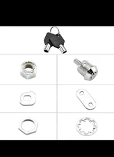 Kitmose Tubular Cam Lock with 5/8" Cylinder and Chrome Finish, Keyed Alike 1 Pac