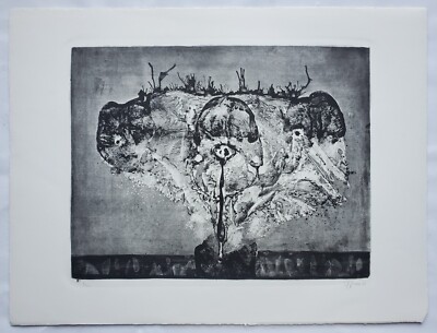 Grafik Lithografie Landschaft Kritischer Realismus Hans Peter Alvermann 1961 VI