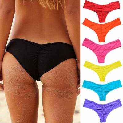 Women's Bikini Cheeky Bottom Thong Swimwear Swimsuit Bikini Bottoms