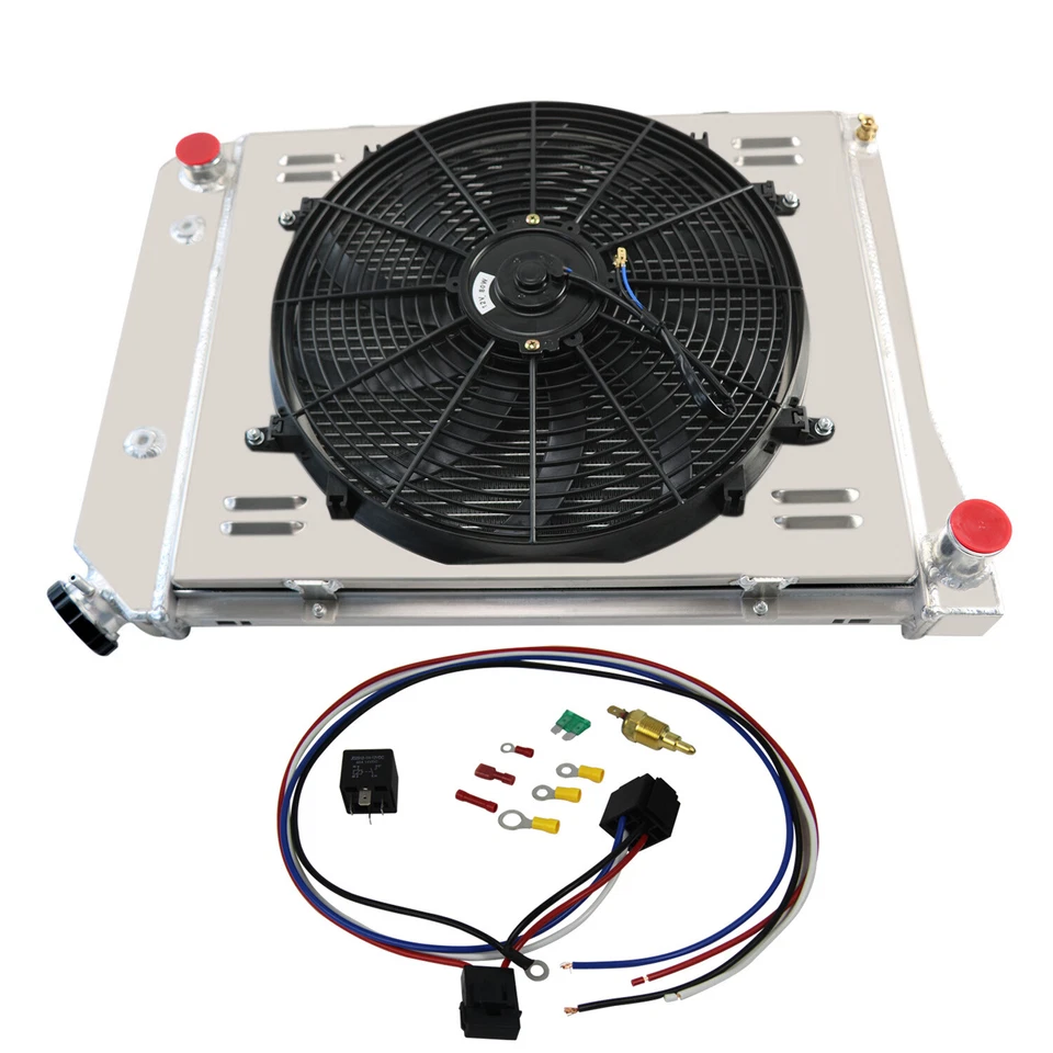 Ventilador de cubierta de radiador de 4 filas para Chevy 1968-74 Nova 1968-71 Chevelle 71-80 Camaro Foto 2 de 4