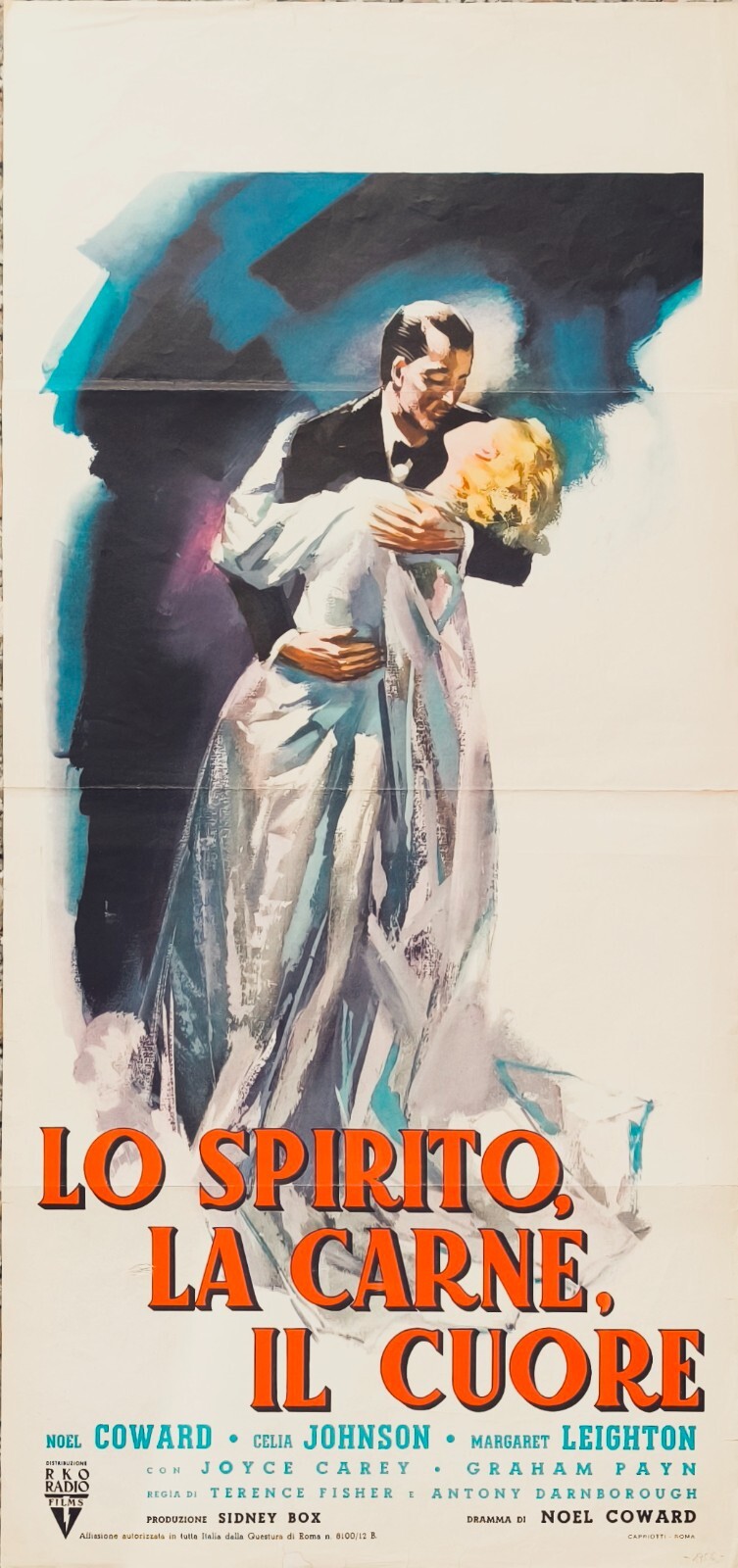 Locandina originale film Lo spirito, la carne, il cuore (1950) - Regia di Terence Fisher