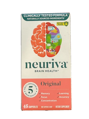 Neuriva Brain Health Supplement Original - 45 Capsules - FRESH - Sealed EXP 5/26
