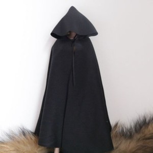 black hooded cloak