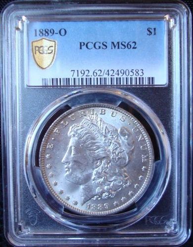 1889-O Morgan Silver Dollar - PCGS MS 62 - Gold Shield