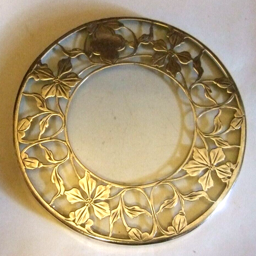 Sterling Overlay Trivet Estate Heirloom