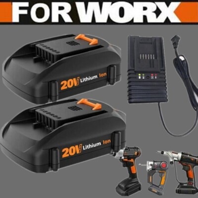 3.0Ah For WORX 20V MAX Extend Lithium Battery WA3520 WA3525 WA3575 /Charger