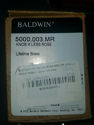 Baldwin Hardware 5000.003.MR Classic Knob Indoor Door Handle set OPENBOX SEEPIC