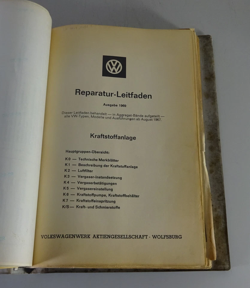 Manual de Taller VW Escarabajo / T2 / Tipo 3/4 Etc Dispositivo de Combustible / - Imagen 2 de 4