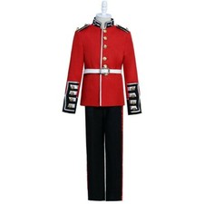 Boys Kids British Royal Guard Uniform Costume Jacket Hussar Drum Fancy Dress