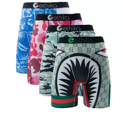 4-pak - Nowe stylowe oddychające Ethika Męskie The Staple Bokserki UK Rozmiar S-3XL - Zdjęcie 1 z 11