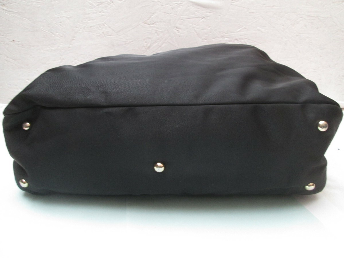 Grand Sac à Main Furla Vintage En Toile Et Cuir Marron - Occasion Authentique