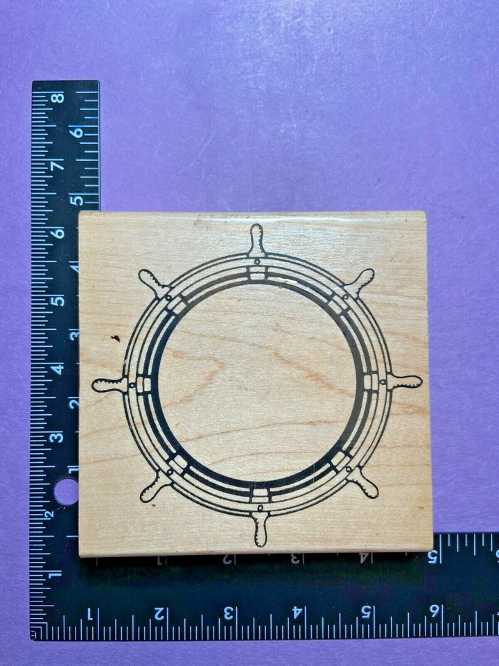 Sello de goma Inkadinkado montaje en madera barco volante barco náutico 6738Q Foto 2 de 4