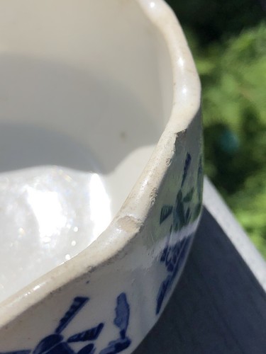 Antique Early Delft Rosenthal Old Bowl Signed GERMANY 29 Windmill Sailboat - Picture 5 of 7