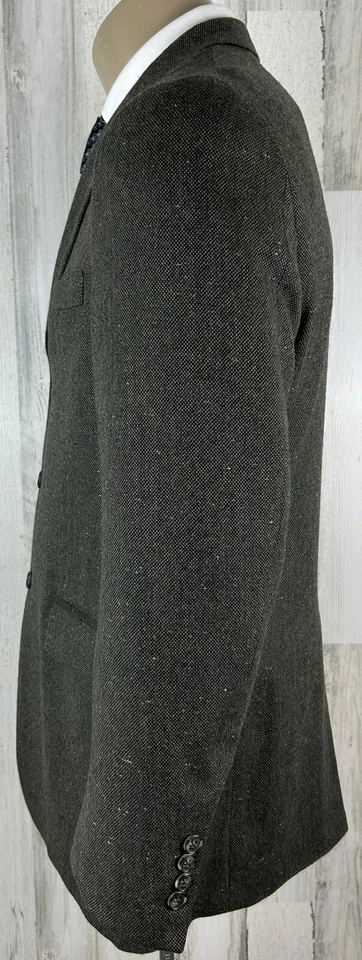 Abrigo deportivo Tommy Hilfiger chaqueta blazer para hombre 40R verde oscuro lana de cordero [A-2008] Foto 3 de 4