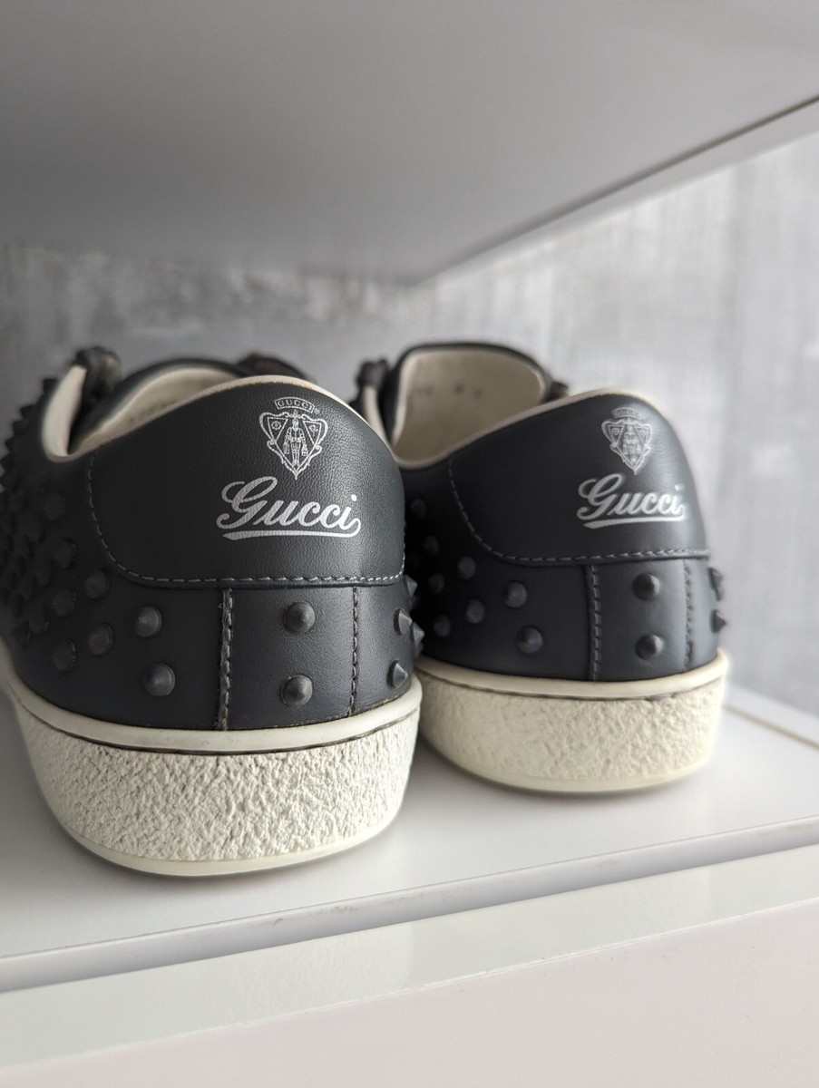 Gucci Gray Leather Studded Spikes Sneakers Trainers Shoes 322736 Sz 42 US 8.5 | eBay Gucci Gray Leather Studded Spikes Sneakers Trainers Shoes 322736 Sz 42 US 8.5 | eBay