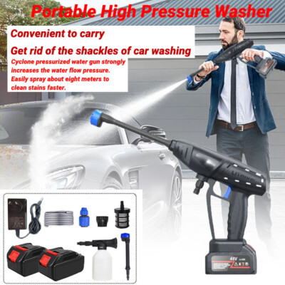 #ad Cordless Pressure Washer Water High Power Jet Wash Cleaner Portable amp; 2 Battery $65.98