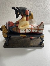 Egyptian Art Anubis Tending The Pharaoh New Open Box