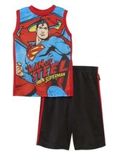 DC Comics Little Boys 2 Piece Superman Man Of Steel Tank Top  Athletic Shorts