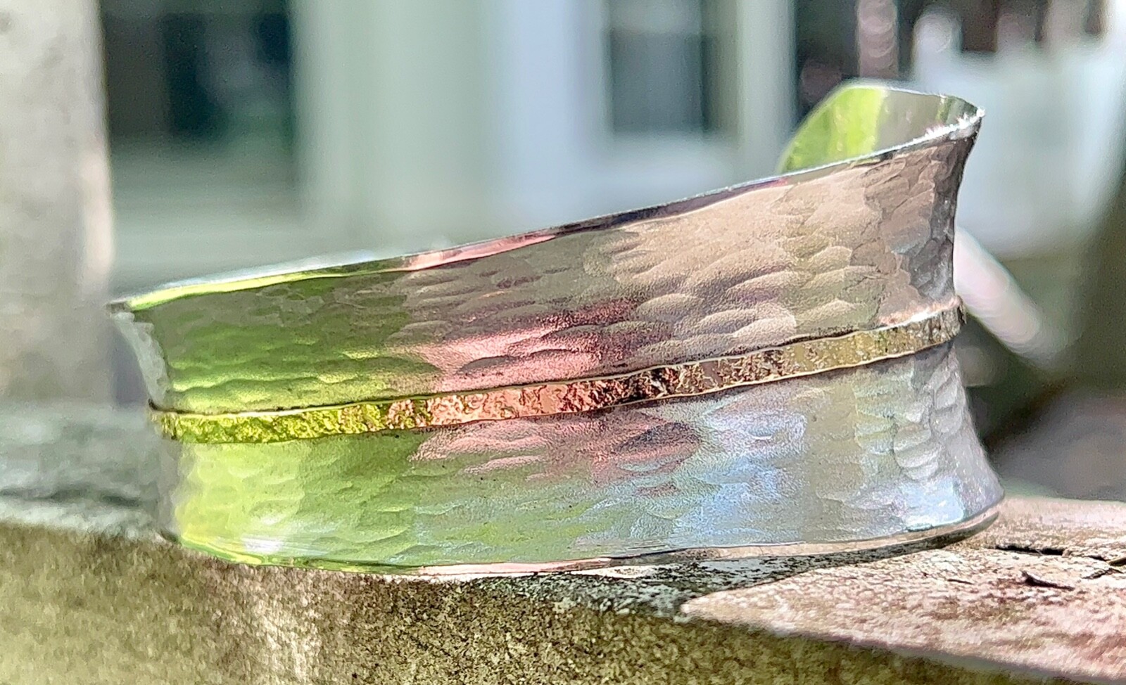 Stunning Solid Pebbled Silver Abstract Modern Min… - image 6