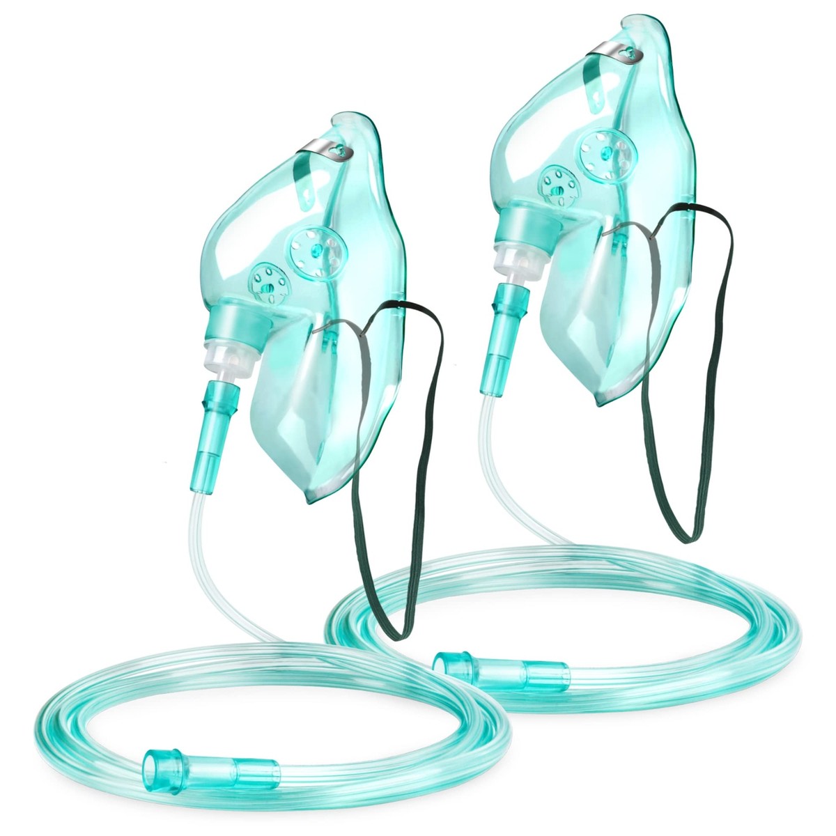 2 Pack Oxygen Mask for Face Adult with 6.6' Tube