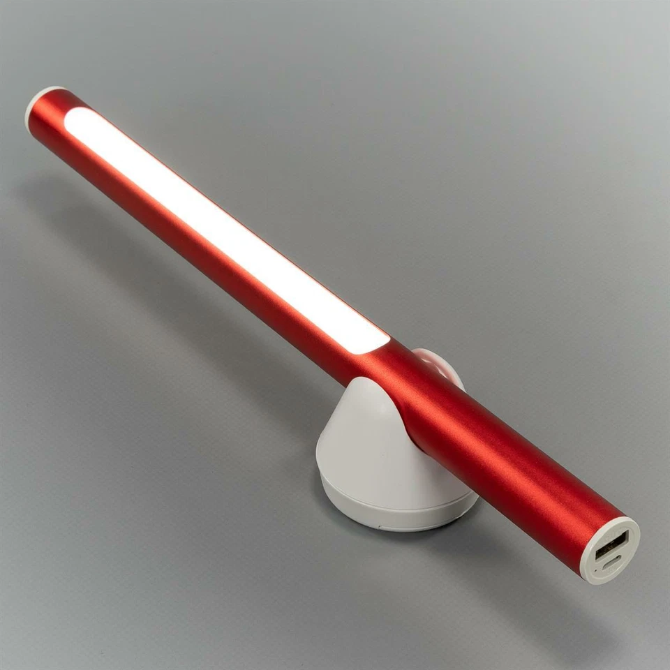 Powerbank LED-Campinglaterne Multifunktion Wasserdicht & Dimmbar Aluminium rot - Bild 2 von 4