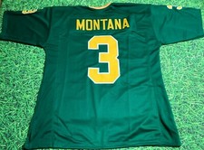 JOE MONTANA CUSTOM NOTRE DAME FIGHTING IRISH JERSEY READ
