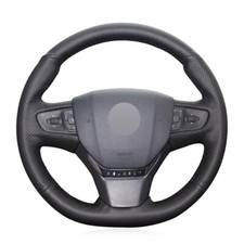 Super Soft Black Leather Steering Wheel Cover for Citroen C3 C3-XR 2015-2019 C4