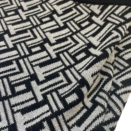 Retrology Women's Black & Gray Herringbone Pattern Knit Skirt Size Large - Picture 6 of 6