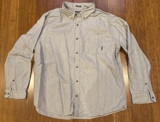 Eddie Bauer Men's Button Down Classic Fit L/S Gray Pattern Shirt Size 2XL