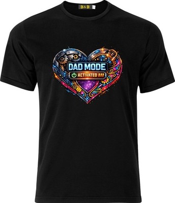 Lustiges kurzärmliges T-Shirt Dad Mode Activated D.T.F