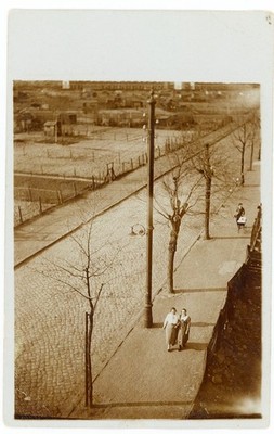 Berlin Oberschönweide Tabberstraße view from balcony vintage Easter 1925