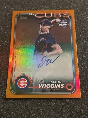 2024 Topps Pro Debut - Jaxon Wiggins Auto /25 Orange Foil (AU, RC