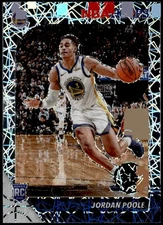 2019-20 Hoops Premium Stock #223 Jordan Poole Prizms Silver Laser Rookie E1